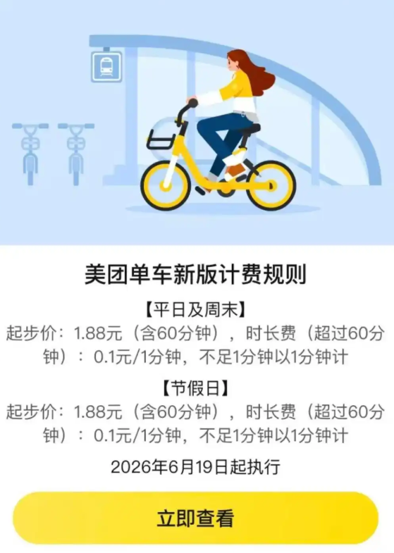 美团滴滴北京共享单车涨价 节假日起步价最高2.5元
