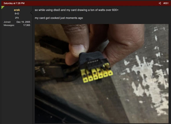 RTX 5090又烧了!DLSS 5测试功耗直飙613W:插头化到几乎拔不出